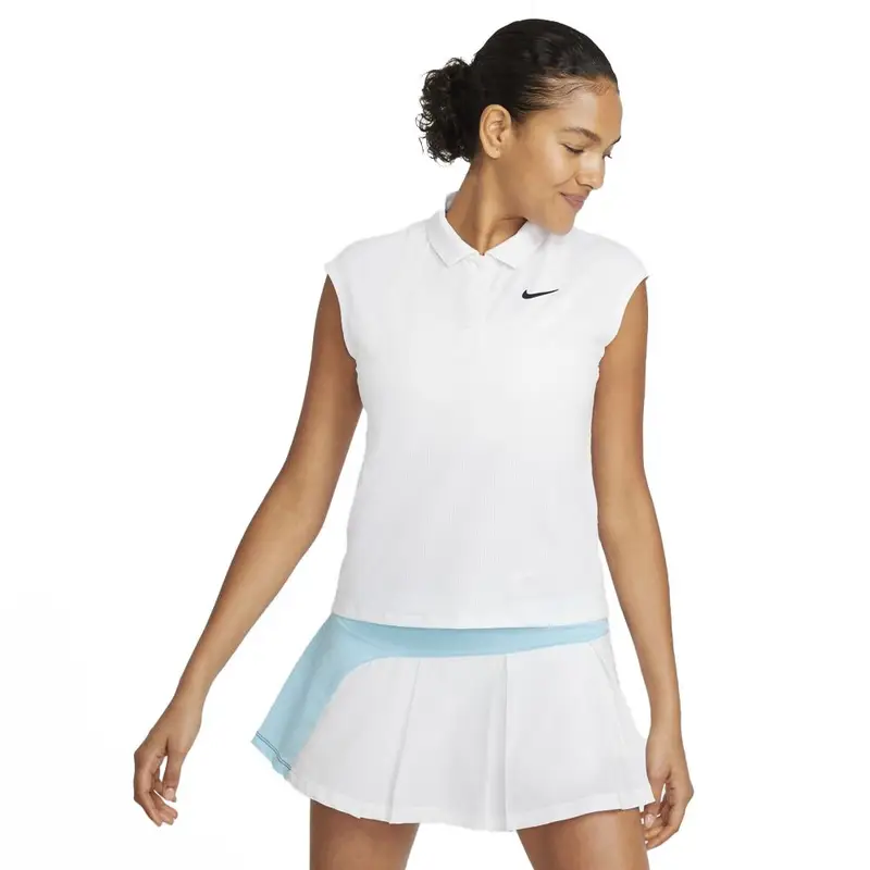 Polo Tennis Victory Bianco Nero Donna L