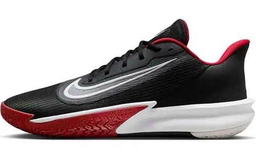 Nike Precision VII, Scarpe da Basket Uomo, Black/White/University Red, 45.5 EU