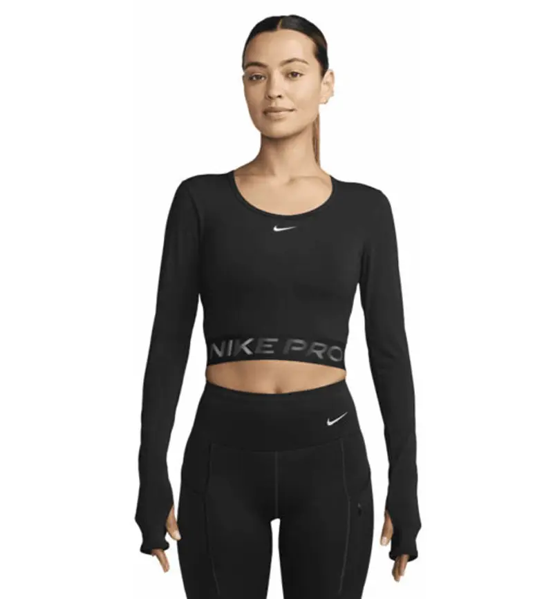 Pro Dri-FIT Cropped W - maglia maniche lunghe - donna Black