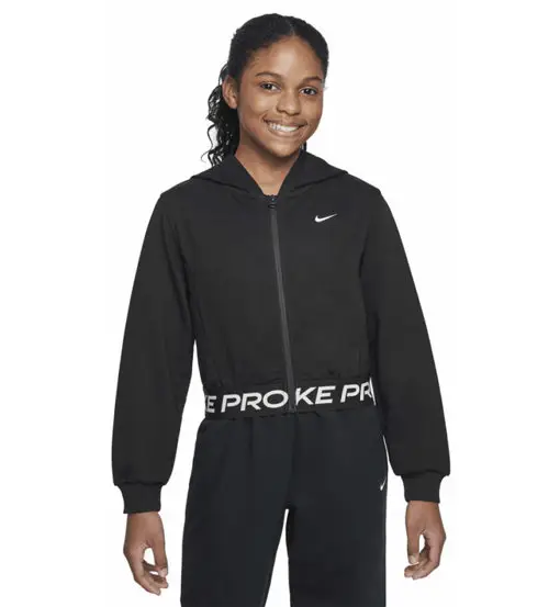 Pro Fleece Jr - felpa con cappuccio - ragazza Black