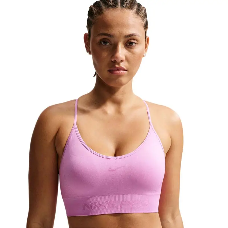 Pro Reggiseno Sportivo Medium Support Seamless Rosa Donna S