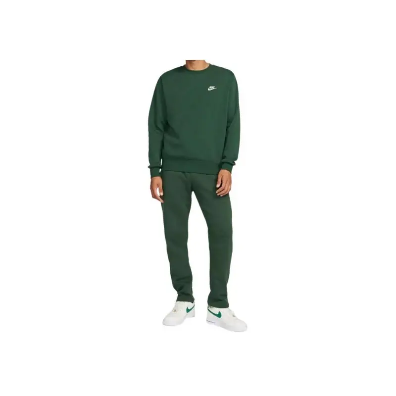Pullover Girocollo Sportivo a Maniche Lunghe Ricamato con Lettera Nike da Uomo Felpa Verde BV2663-323 XL miniatura 3