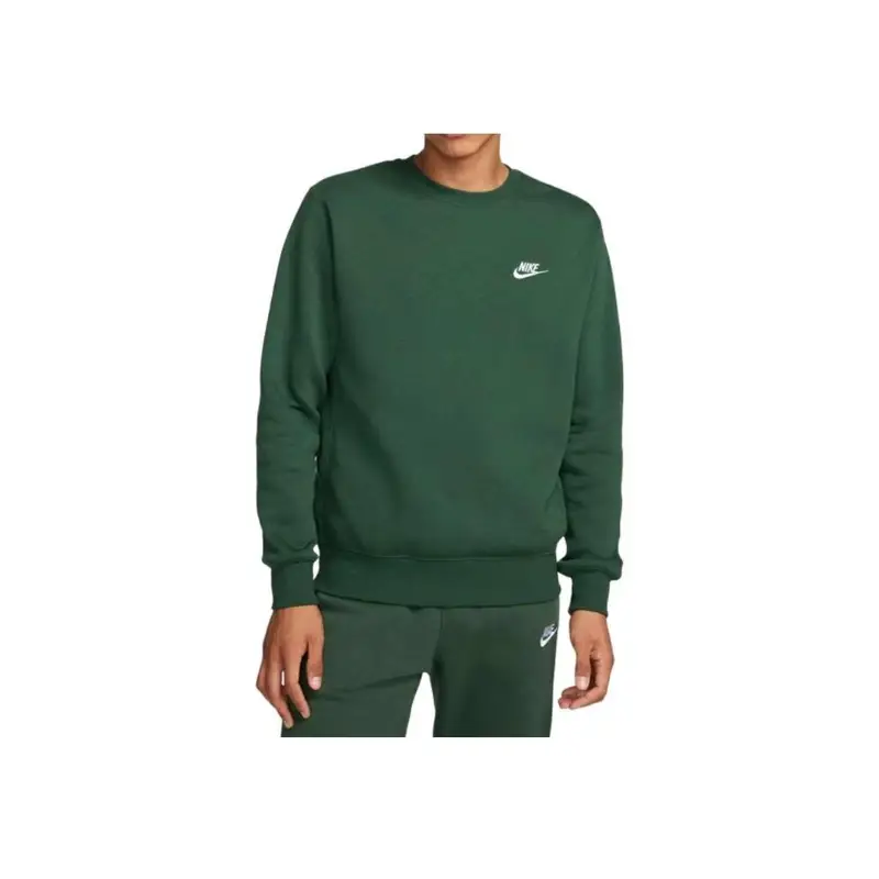 Pullover Girocollo Sportivo a Maniche Lunghe Ricamato con Lettera Nike da Uomo Felpa Verde BV2663-323 XL miniatura 4