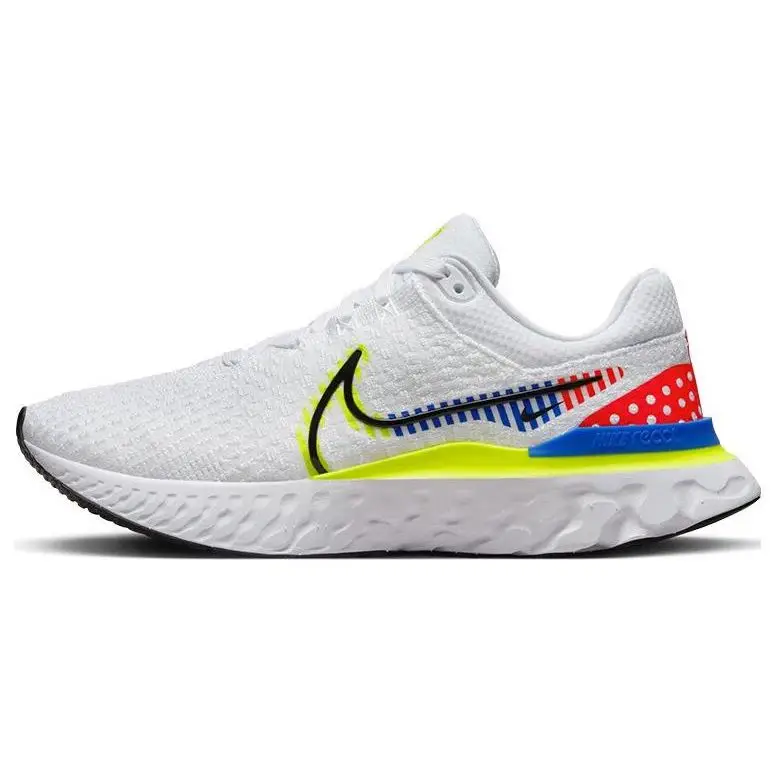 React Infinity Run Flyknit 3 Premium Bianco Blu Racer Volt Scarpe da Ginnastica da Uomo Nere Giallo Fluorescente Cremisi Brillante DX1629-100 40