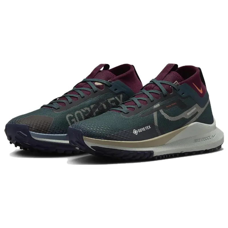 React Pegasus Trail 4 Gore Tex Deep Jungle Night Maroon Ashen Slate Khaki Donna DJ7929-302 35 5 miniatura 5