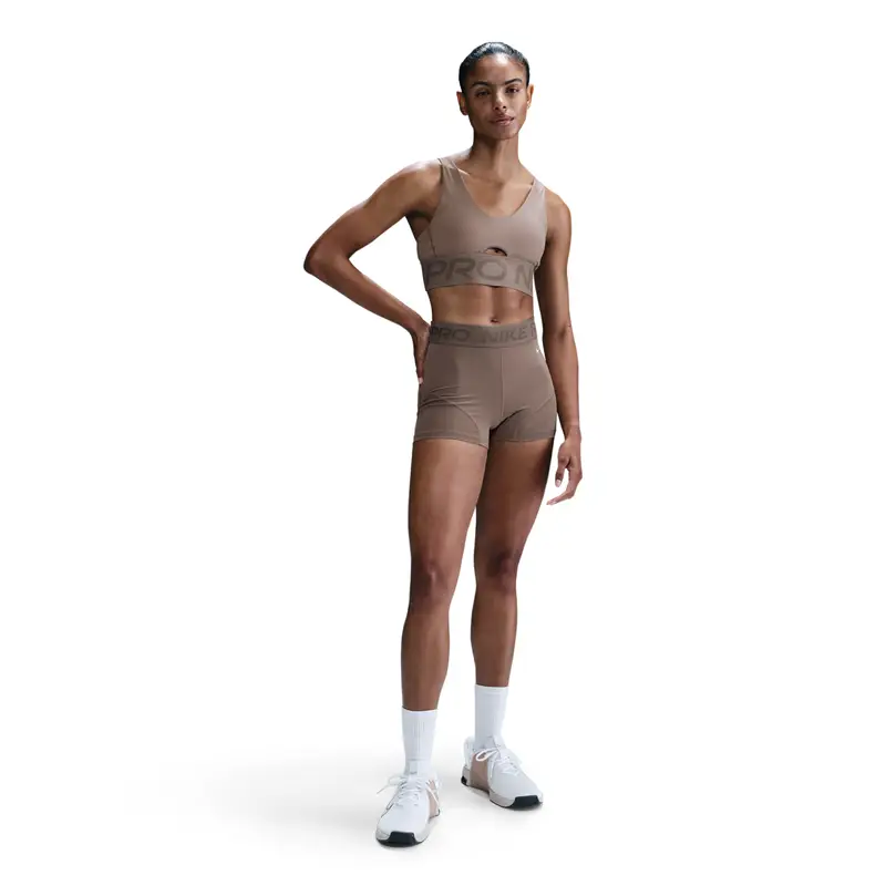 Reggiseno con supporto normale donna Nike Pro Indy Plunge Marron