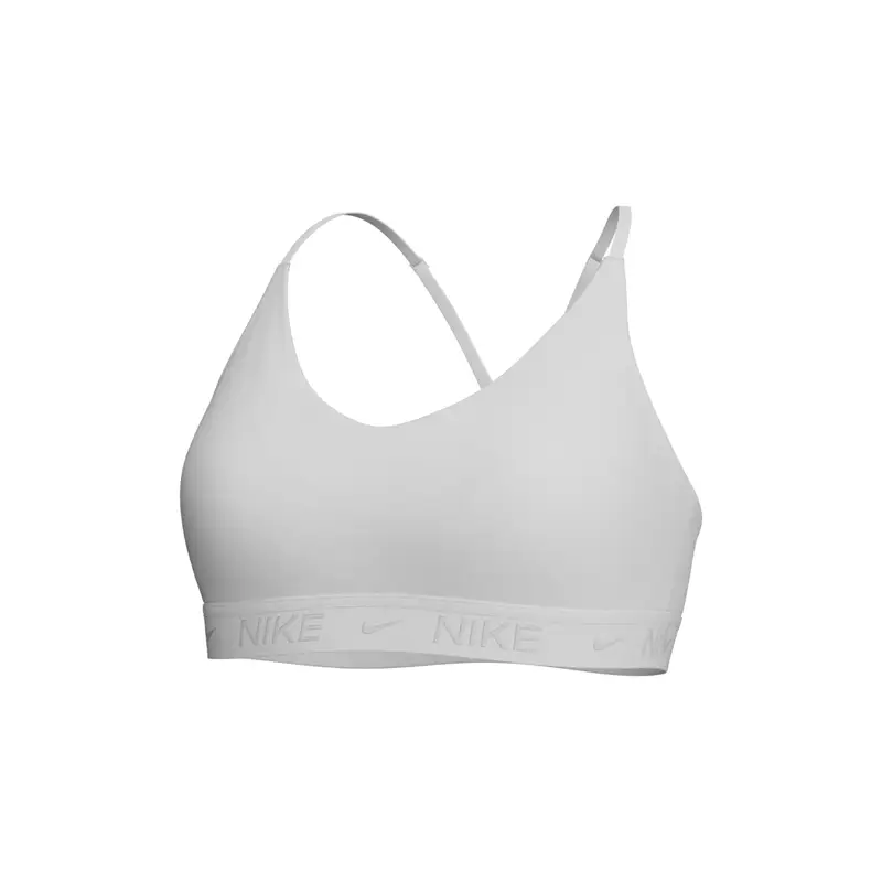 Reggiseno da donna a sostegno leggero Nike Indy Blanc