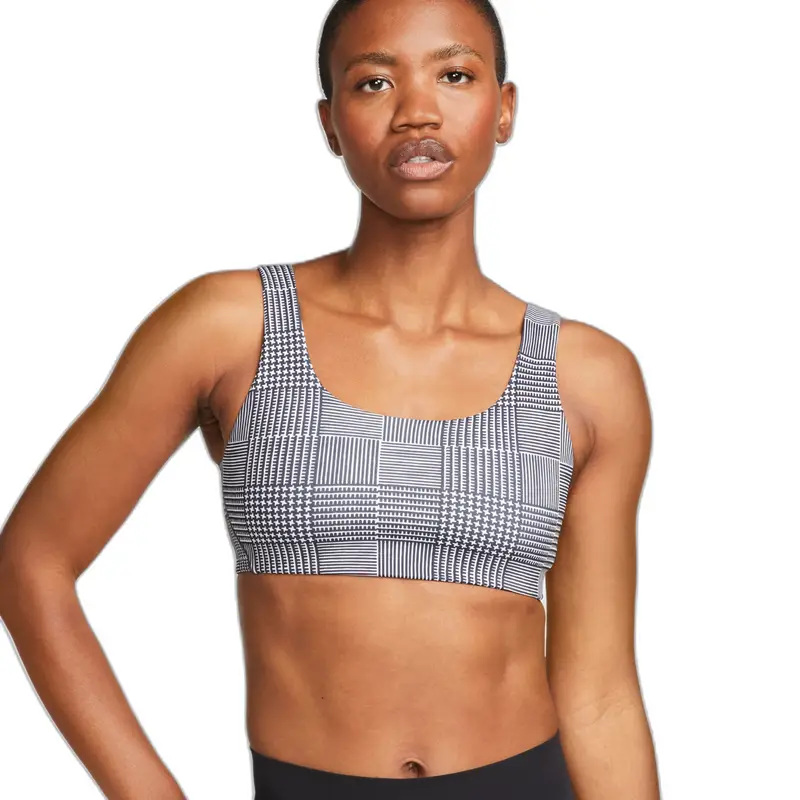 Reggiseno da donna Nike Alate All U Plaid Noir