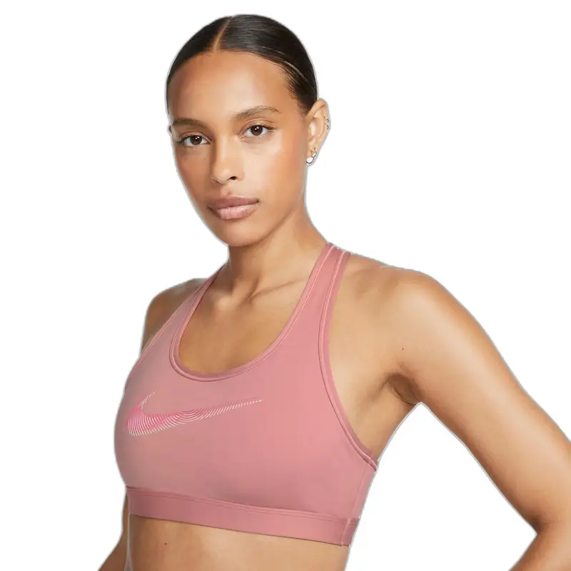 Reggiseno da donna Nike Dri-FIT Swoosh Padded Hybride Rouge