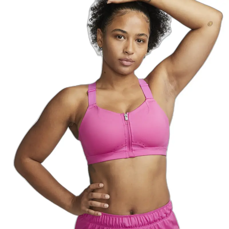 Reggiseno donna con zip frontale Nike Dri-Fit Alpha Rose