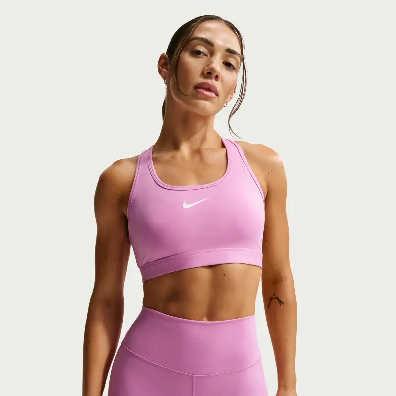 Reggiseno sportivo a medio sostegno per Nike Swoosh Rose