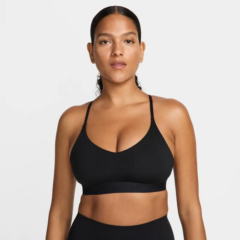 Reggiseno sportivo a sostegno leggero Nike Indy Noir