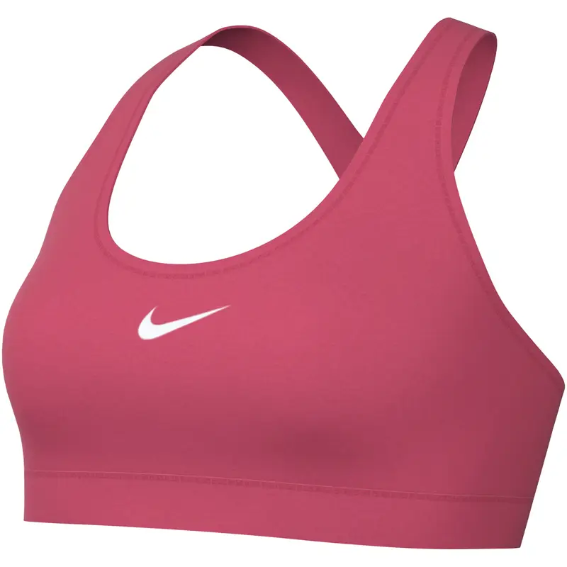 Reggiseno sportivo a sostegno leggero Nike Swoosh Rose