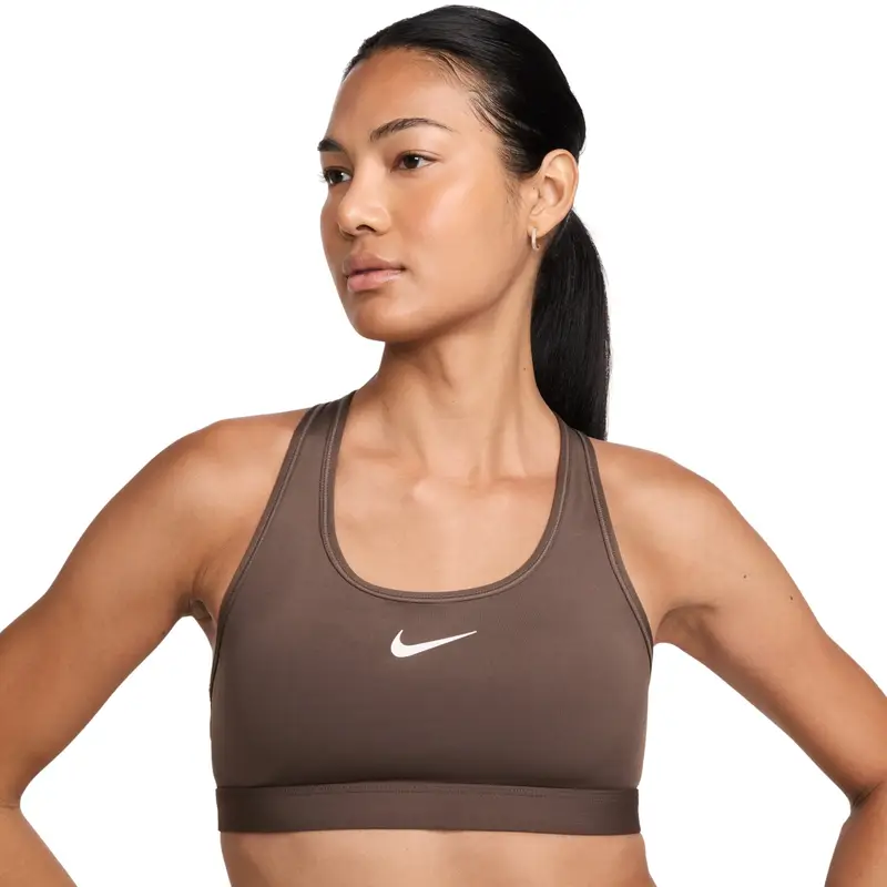Reggiseno sportivo a sostegno normale Nike Swoosh Marron