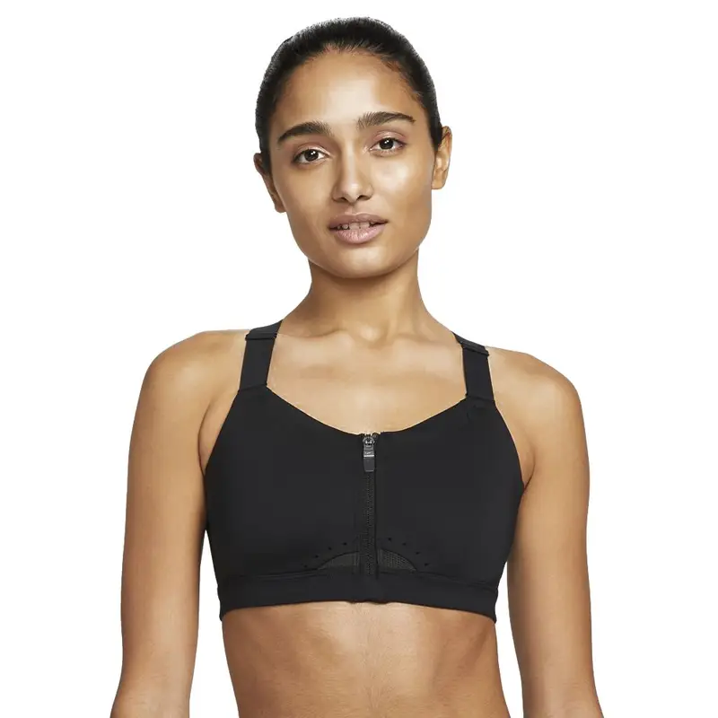 Reggiseno Sportivo Alphas Front Zip High Nero Donna S A-C