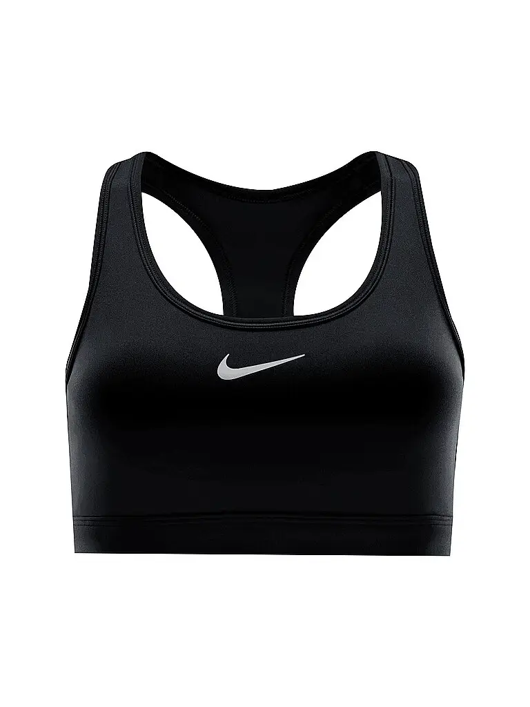 Reggiseno sportivo da donna Swoosh a supporto medio nero | XS