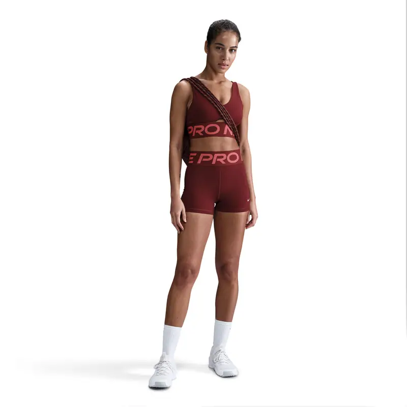 Reggiseno sportivo imbottito a sostegno normale per Nike Pro Indy Plunge Rouge