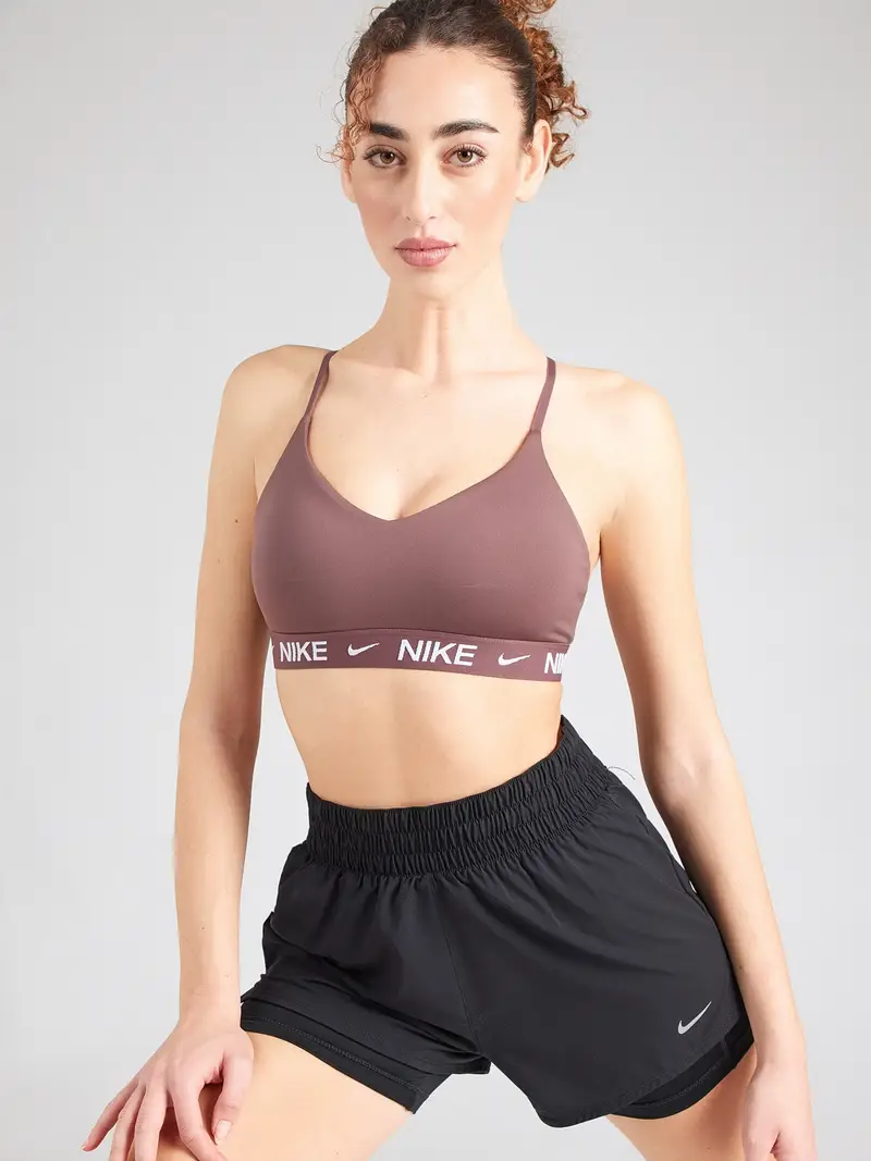 Reggiseno sportivo Indy marrone / bianco miniatura 2