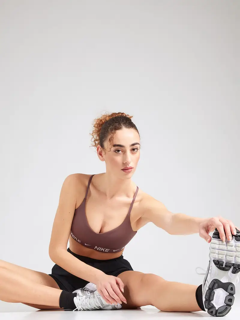 Reggiseno sportivo Indy marrone / bianco miniatura 3