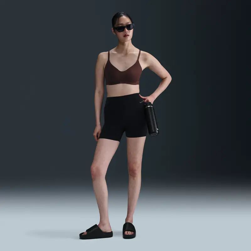 Reggiseno sportivo Nike Alate Minimalist Marron