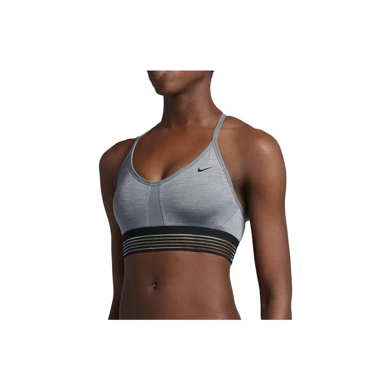 Reggiseno Sportivo Nike Logo Monocolore Donna Intimo Sportivo Grigio 832093-065 S