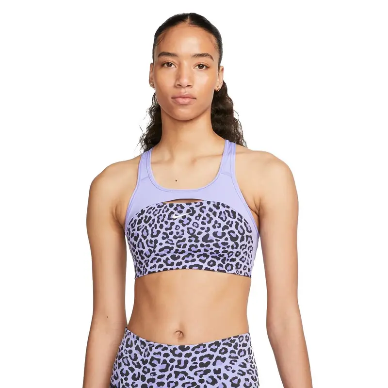 Reggiseno Sportivo Sostegno Medio Leopard Blu Donna L