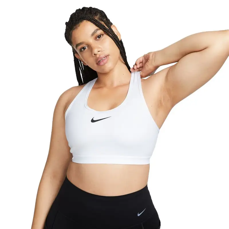 Reggiseno Sportivo Swoosh Elevato Supporto Bianco Donna L A/B