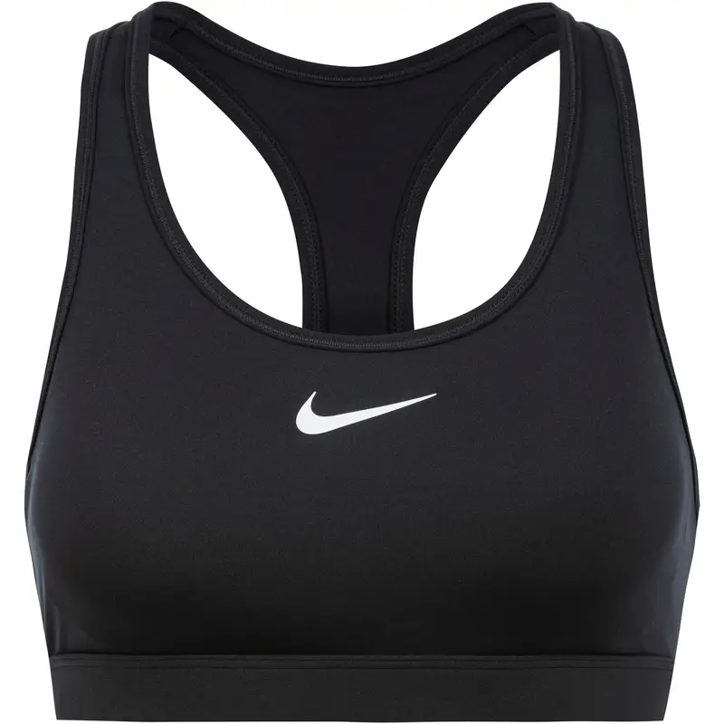 NIKE Reggiseno sportivo 'SWOOSH'  nero / bianco