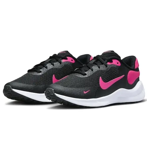 Nike Revolution 7 (GS), Sneaker, Black Hyper Pink White, 38 EU miniatura 2