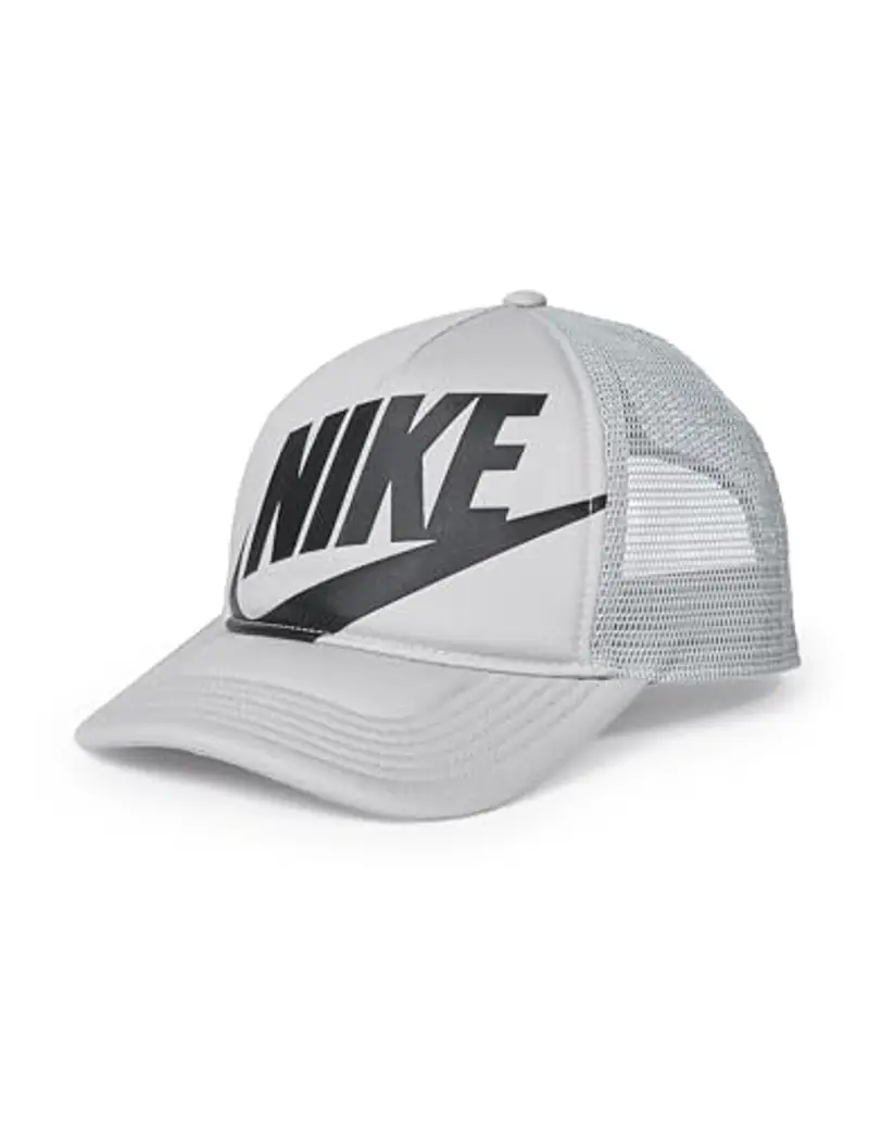 Nike Rise Structured Tracker Cappellino da Baseball, Lt Smoke Grey/Black, Taglia Unica Unisex-Bambini e Ragazzi