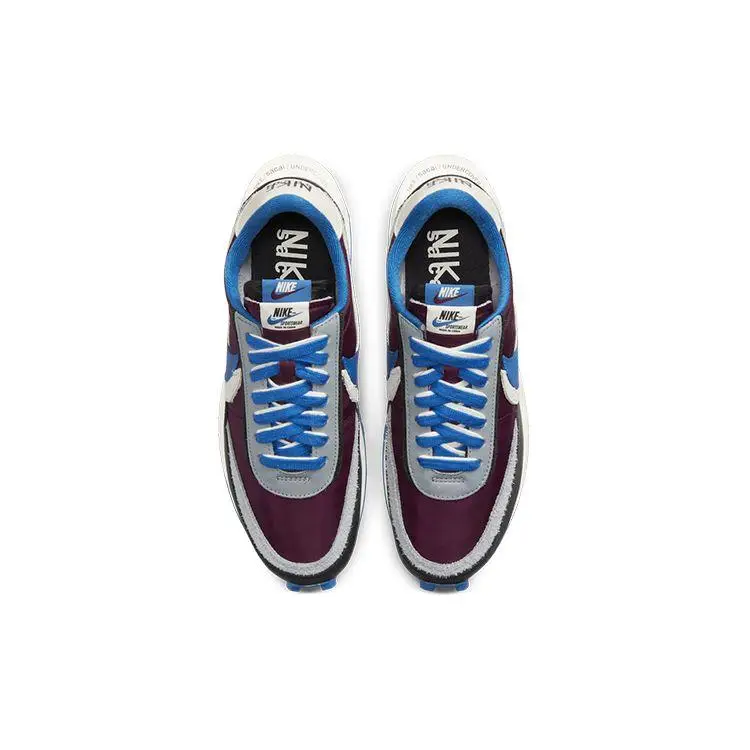 sacai x Undercover x Nike LDWaffle Bordo Notte Blu Squadra Sneakers Unisex Rosso Avorio Pallido Grigio Terra DJ4877-600 37.5 miniatura 2