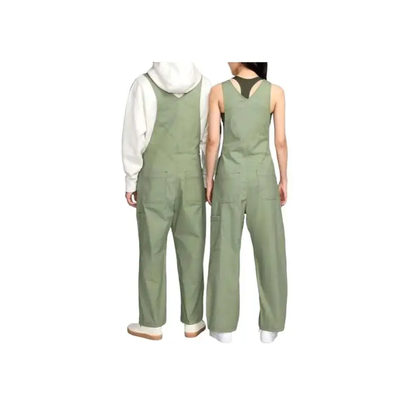 Salopette Unisex Larga a Gamba Dritta con Tasca Logo Nike Verde Petrolio FN2586-386 XL miniatura 5