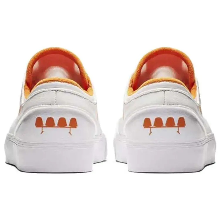 Nike Sneakers unisex bianche e arancioni SB Stefan Janoski Wake Up Go Skate miniatura 5