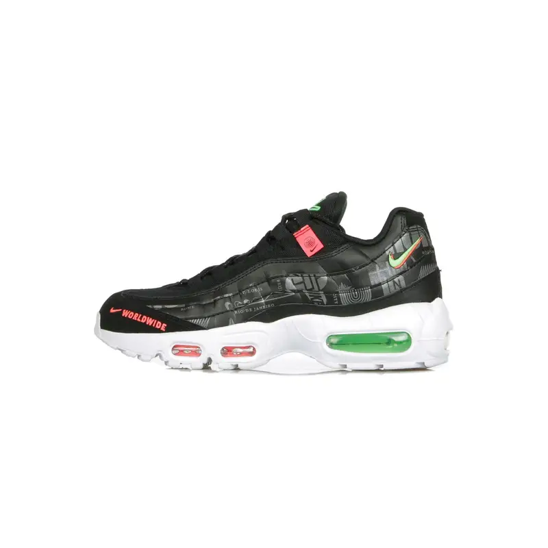 Scarpa Bassa Uomo Air Max 95 Black/white/green Strike/flash Crimson