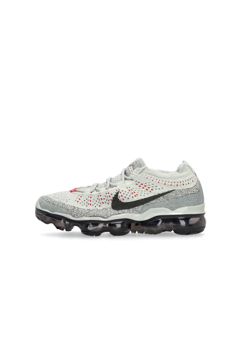 Scarpa Bassa Uomo Air Vapormax 2023 Flyknit Light Silver/smoke Grey/picante Red