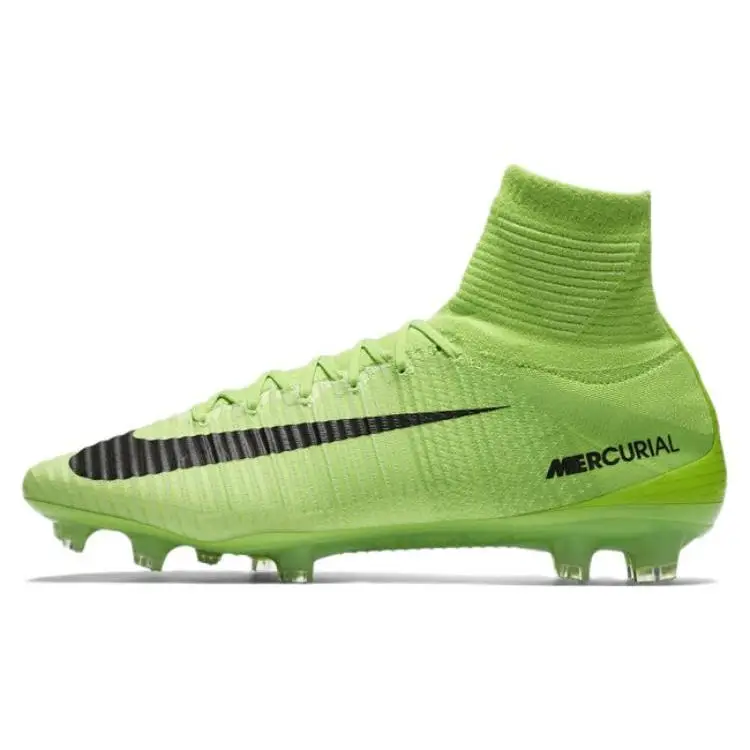 Scarpa da Calcio FG Nike Mercurial Superfly 5 Verde Elettrico Uomo Tacchetti Nero-Fantasma-Verde 831940-305 42.5