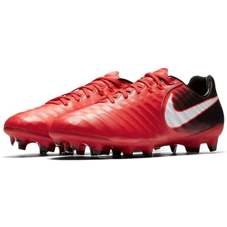 Scarpa da Calcio Nike Tiempo Legacy 3 FG Uomo Sneakers Rosso University-Red Bianco-Nero 897748-616 45 miniatura 5