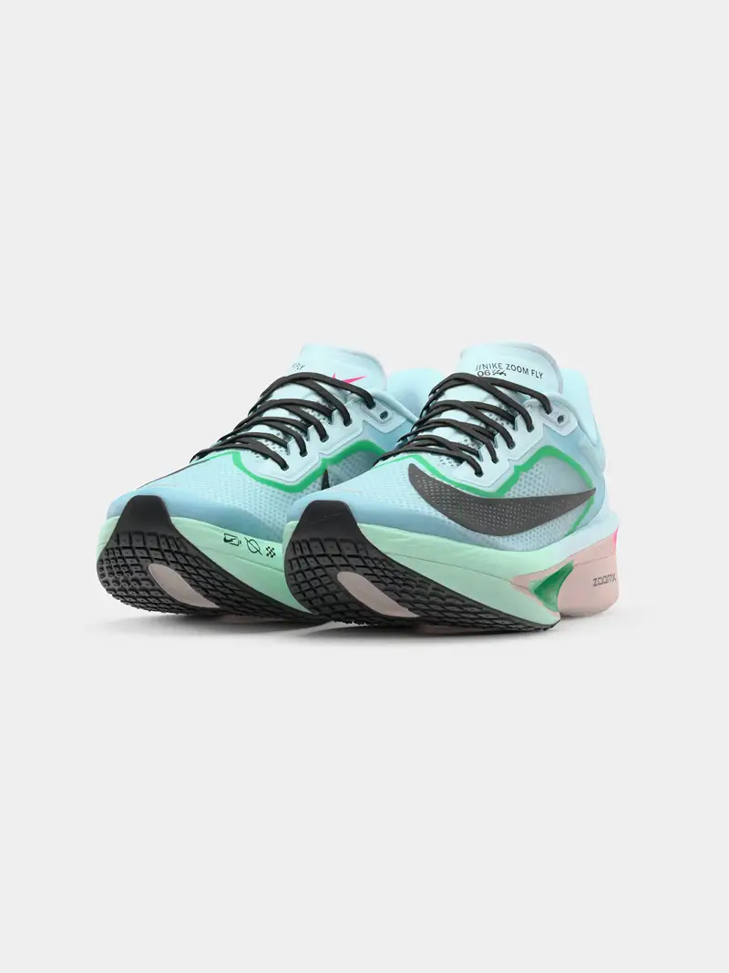 Scarpa da corsa 'Zoom Fly 6' blu chiaro / verde chiaro / nero miniatura 2