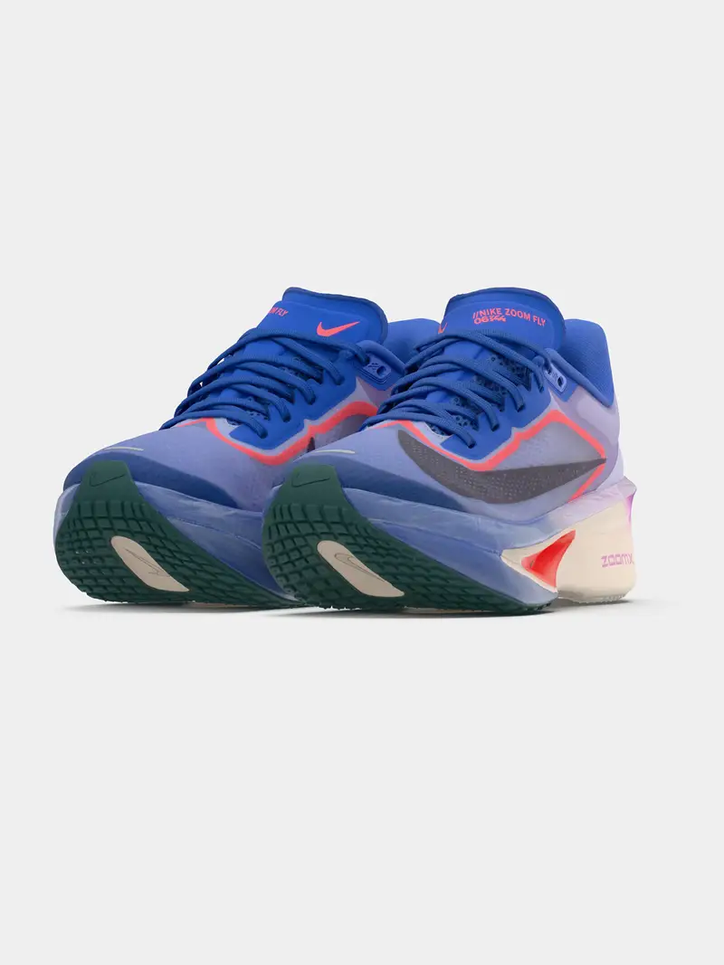 Scarpa da corsa Zoom Fly 6 blu reale / lilla pastello / rosa neon / nero miniatura 2