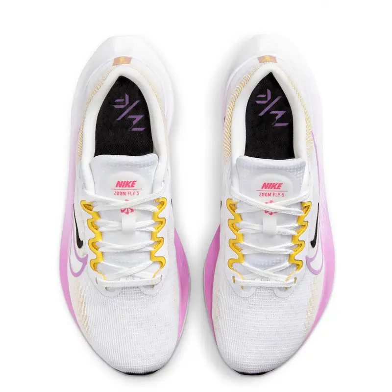 Scarpa da corsa Zoom Fly giallo / lilla / nero / bianco miniatura 3