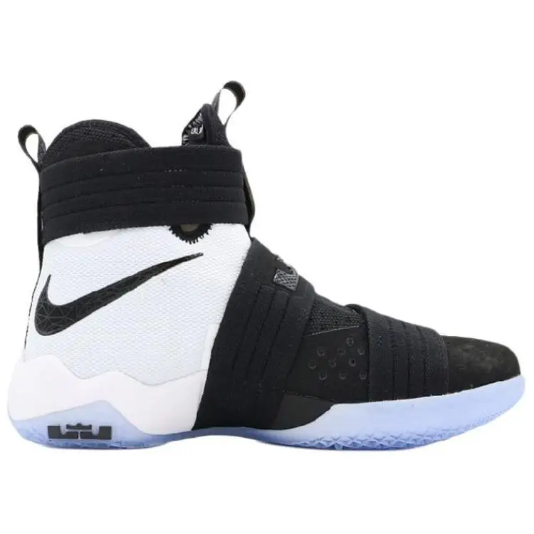 Scarpe da Basket Nike LeBron Soldier 10 SFG EP Comode Versatili Antiscivolo Resistenti Alte Uomo sneaker Nero Bianco 852419-001 43 miniatura 2