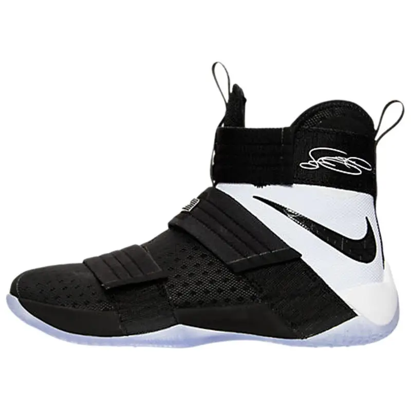 Scarpe da Basket Nike LeBron Soldier 10 SFG EP Comode Versatili Antiscivolo Resistenti Alte Uomo sneaker Nero Bianco 852419-001 43