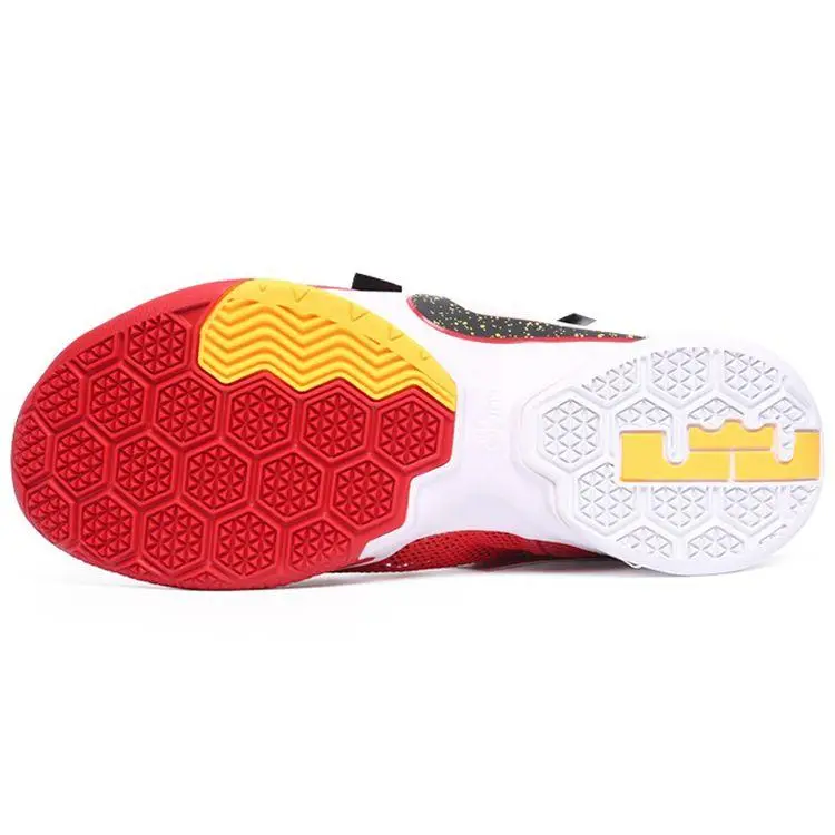 Scarpe da Basket Nike Zoom Soldier 9 LeBron EP Uomo Sneakers Nero Rosso 749420-606 45 miniatura 3