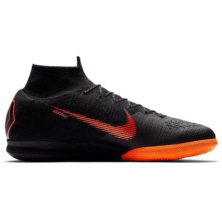 Scarpe da Calcetto Nike Mercurial SuperflyX 6 Elite IC Nero Arancione Uomo Total-Orange-White AH7373-081 44 5 miniatura 2