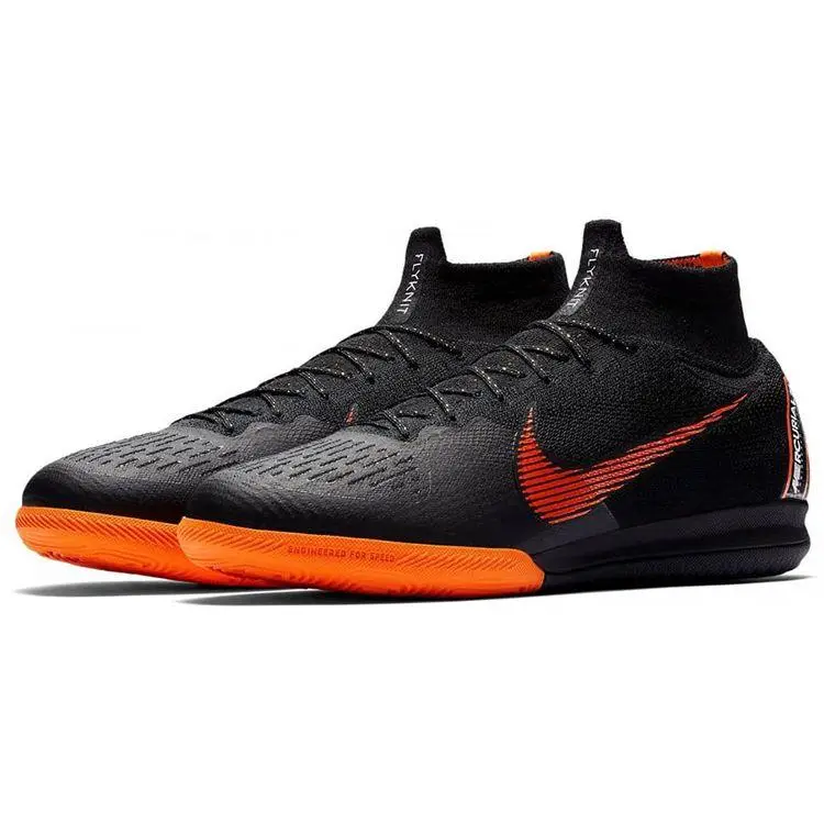 Scarpe da Calcetto Nike Mercurial SuperflyX 6 Elite IC Nero Arancione Uomo Total-Orange-White AH7373-081 44 5 miniatura 3