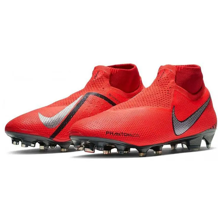 Scarpe da calcio unisex Nike Phantom Vision Elite DF FG Game Over Pack Arancione Cremisi vivo Rosso università Rosso palestra Argento metallizzato AO3262-600 41 miniatura 2