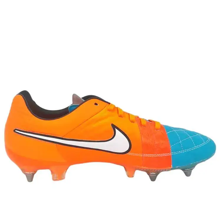 Scarpe da calcio unisex Nike Tiempo Legend 5 Comode Resistenti Antiscivolo Supportive Equilibrate Scarpe da calcio Blu Arancione 631614-418 40 miniatura 2