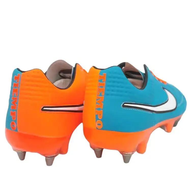 Scarpe da calcio unisex Nike Tiempo Legend 5 Comode Resistenti Antiscivolo Supportive Equilibrate Scarpe da calcio Blu Arancione 631614-418 40 miniatura 3