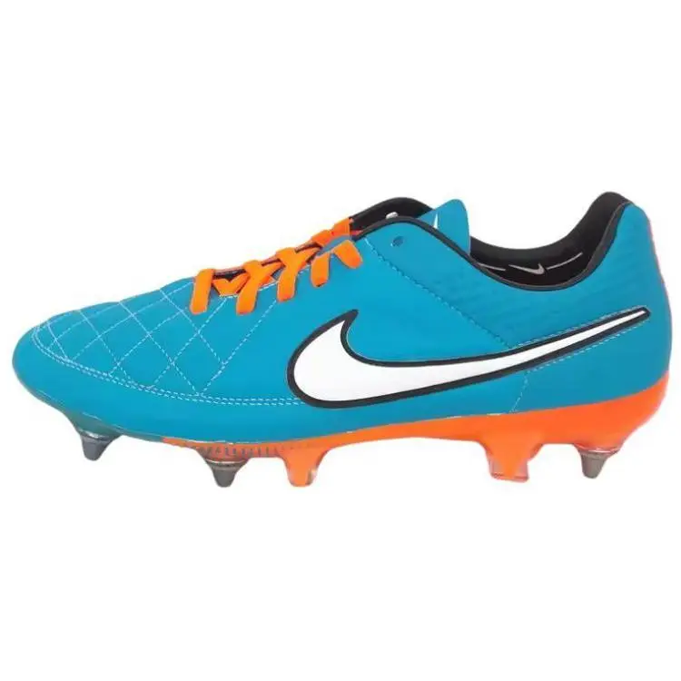 Scarpe da calcio unisex Nike Tiempo Legend 5 Comode Resistenti Antiscivolo Supportive Equilibrate Scarpe da calcio Blu Arancione 631614-418 40