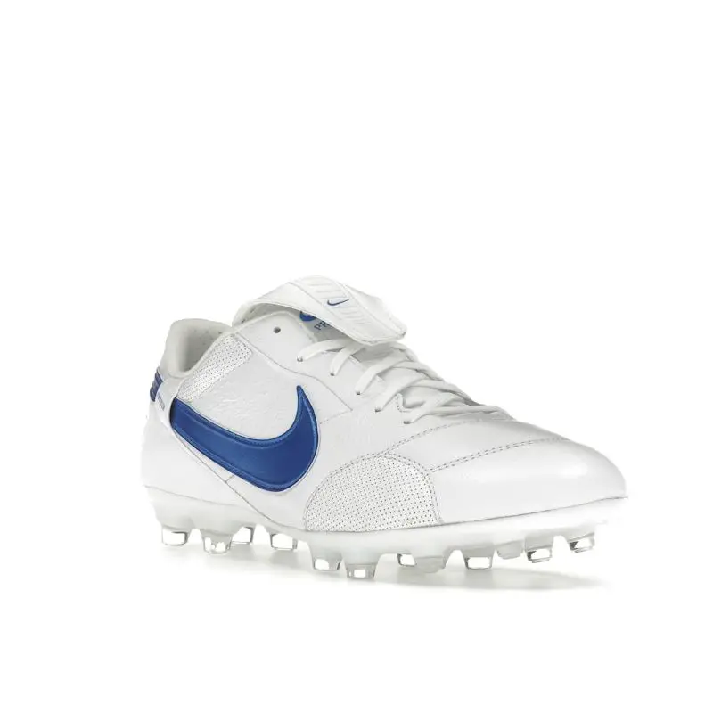 Scarpe da Calcio Uomo Nike Premier 3 Low FG Bianco Blu Segnale HM0265-103 44 5 miniatura 4
